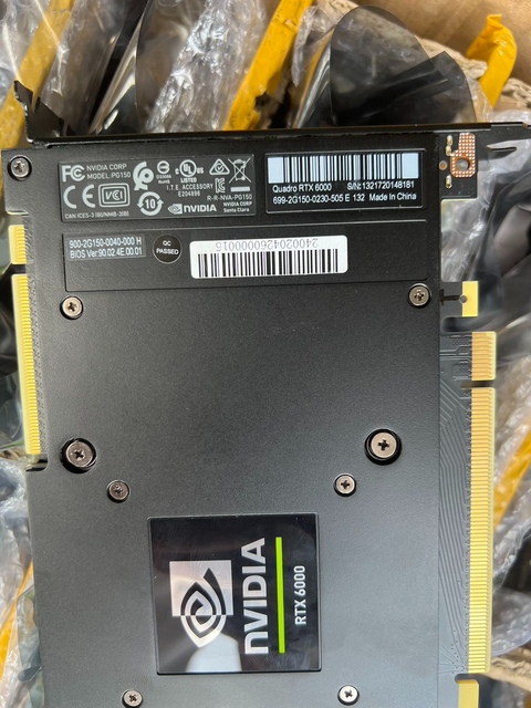For NVIDIA Quadro RTX 6000 Graphics Card 24GB GDDR6 4608 CUDA Cores Ray Tracing Professional Workstation GPU