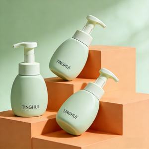 Bouteilles rondes en plastique blanches personnalisées de 250 ml et 300 ml avec pompe à mousse pour savon pour les mains, lotion pour le corps, shampoing - Product Image 4