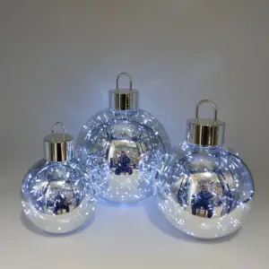 Oversized Christmas Ball Ornament With LED Lights