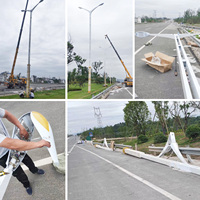 FORIDO Garantie 5 ans Poteaux d'éclairage de rue octogonaux galvanisés 6M 9M 12M Poteaux de lampadaires carrés Poteaux d'éclairage de rue galvanisés