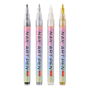 Nouvel ensemble de 4 stylos de nail art graffiti à séchage rapide, marqueurs colorés pour la décoration des ongles, modèle G-578-01 - Product Image 5
