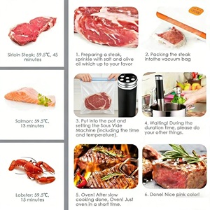 Máquina de Cocción Sous Vide Eléctrica de Acero Inoxidable, Portátil, con Control de Temperatura, 1200W, Circulador de Inmersión, Calentamiento Rápido, para el Hogar - Product Image 6