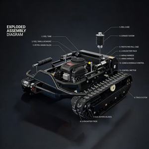 Cortadora de Césped Robótica Resistente a la Intemperie con Chasis Duradero, Cortadora de Césped con Control Remoto <span class=keywords><strong>para</strong></span> Operación en Todas las Estaciones - Product Image 6