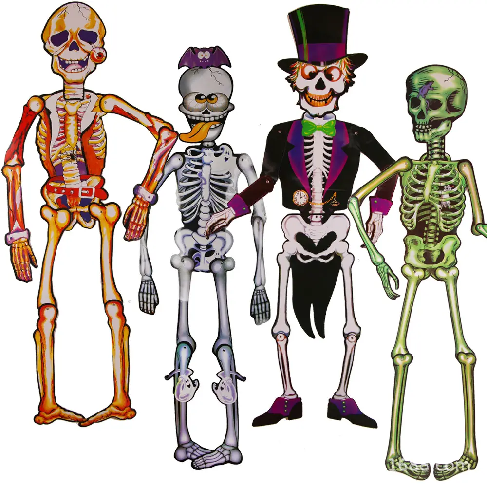 divertente a forma di scheletro per Halloween Nalmatoionme Portachiavi giocattolo 