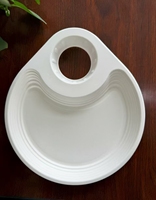 Teanhe – Barquettes alimentaires jetables et porte-gobelets plats modernes en bagasse biodégradable et écologique pour café, hamburgers et bols en pulpe