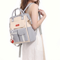 Sac à dos de maternité multi-poches grande capacité pour couches, sac de voyage organisateur avec ouverture large et poignées supérieures
