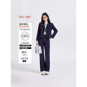 Women's Suit <b>Set</b> Short Sleeve <b>Blazer</b> Pants Office Lady Autumn Commute Worsted Fabric - Product Image 4