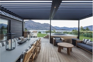 Pérgola Retráctil Motorizada Moderna de Aluminio con Techo de Láminas Impermeables, Gazebo para Patio Exterior, Toldo Económico y Moderno - Product Image 4