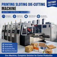 Machine de production rapide pour l'impression, le rainurage et la découpe de boîtes en carton, avec aspiration sous vide et rouleau en céramique