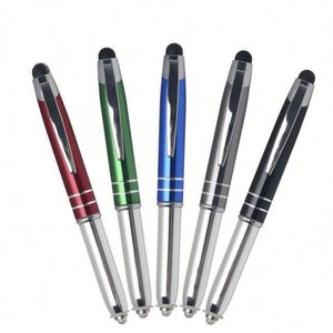 Wholesale Ps-20250829-15 Three-In-One Multi-Functional Metal Ballpoint Pen <b>Led</b> Light Custom Logo Multi-Colored 0.7 Mm Tip - Product Image 1