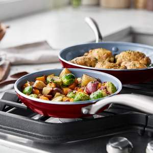 Poêle à frire antiadhésive en alliage d'aluminium durable de 24cm 28cm 30cm avec couvercle en verre-Batterie de cuisine résistante à la chaleur pour poêle de cuisson professionnelle - Product Image 5