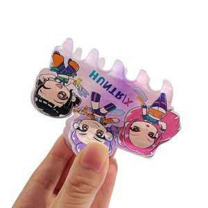 Horquillas para el pelo de moño acrílico de fantasía gótica de dibujos animados para mujer, pinzas para el pelo de acrílico para niñas, pinzas para el pelo Kpop Demon Hunters Updo - Product Image 5