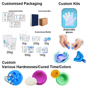 Silicone à haute résistance à la traction pour la duplication 1:1 mastic de moule en Silicone mastic dentaire pour la fabrication de moules d'artisanat d'ongles - Product Image 5