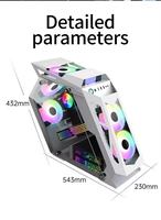 Boîtier de jeu pour ordinateur PC E-sports ATX Ancreu God K avec verre trempé double face