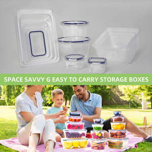 Set <span class=keywords><strong>di</strong></span> 16 Contenitori per Alimenti Ermetici in Plastica con Coperchio, Senza BPA, Adatti per Microonde, Congelatore e Frigorifero, per Conservazione del Riso in <span class=keywords><strong>Cucina</strong></span> - Product Image 5