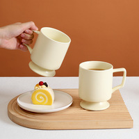 Tasse en céramique personnalisée pour couples avec logo publicitaire, grande capacité, design simple, emballage en boîte en carton