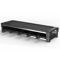 Barbecue Électrique Multifonctionnel ANDONG pour 8 Personnes, Raclette sans Fumée, Grill en Pierre pour l'Intérieur