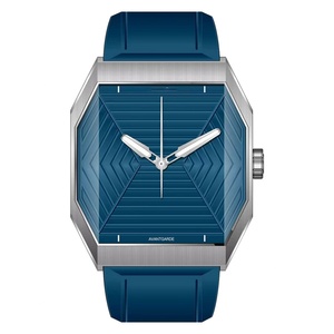 Reloj de pulsera clásico de lujo para hombre, nuevo, de acero inoxidable, con correa de caucho azul, resistente al agua, luminoso, deportivo - Product Image 1