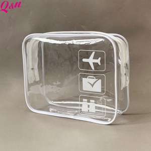 Pochettes de maquillage imperméables pour soins de la peau à bas prix rose sac cosmétique en PVC Transparent organisateur de voyage sac de maquillage transparent - Product Image 2