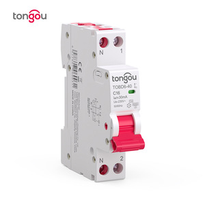 Interruptor Diferencial RCBO Tipo A TONGOU, Curva B/C, Protección Contra Fugas y Sobrecarga, 1P+N Polos M288 - Product Image 1