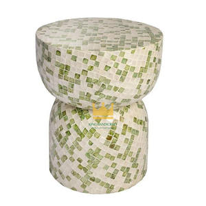 Taburete de Acento Moderno de Nácar de la Mejor Calidad para Sala de Estar, Dormitorio, Hotel, Apartamento, Muebles Hechos a Mano para Exportación - Product Image 3