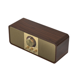 JY82 Enceinte Bluetooth Portable en <span class=keywords><strong>Bois</strong></span> Style Radio Vintage Mini Rétro - Product Image 1