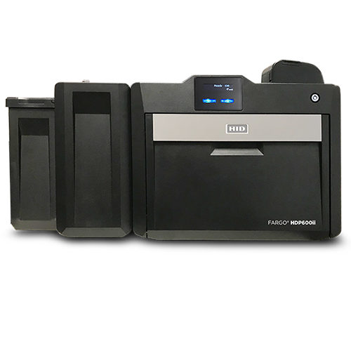 Security Contact IC ID Card Printer 600dpi CR-80 Single or Dual Card HDP600ii Best Financial RFID Card Printer and Encoder