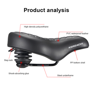KEREACHY <span class=keywords><strong>Selle</strong></span> <span class=keywords><strong>de</strong></span> vélo rétro <span class=keywords><strong>Selle</strong></span> <span class=keywords><strong>de</strong></span> vélo électrique <span class=keywords><strong>Selle</strong></span> <span class=keywords><strong>de</strong></span> vélo électrique Douceur Gros cul Coussin <span class=keywords><strong>de</strong></span> siège <span class=keywords><strong>de</strong></span> VTT Siège large - Product Image 3