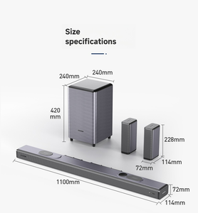 Sistema <span class=keywords><strong>Soundbar</strong></span> Wireless di Punta da 1100mm con Due Subwoofer Attivi, Supporto Dolby Vision per Salotti di Lusso - Product Image 5