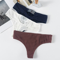 Celana dalam G-String renda pinggang tinggi untuk wanita celana dalam renda wanita seksi t-back bernapas Thong Thong berlian imitasi tipis 0721