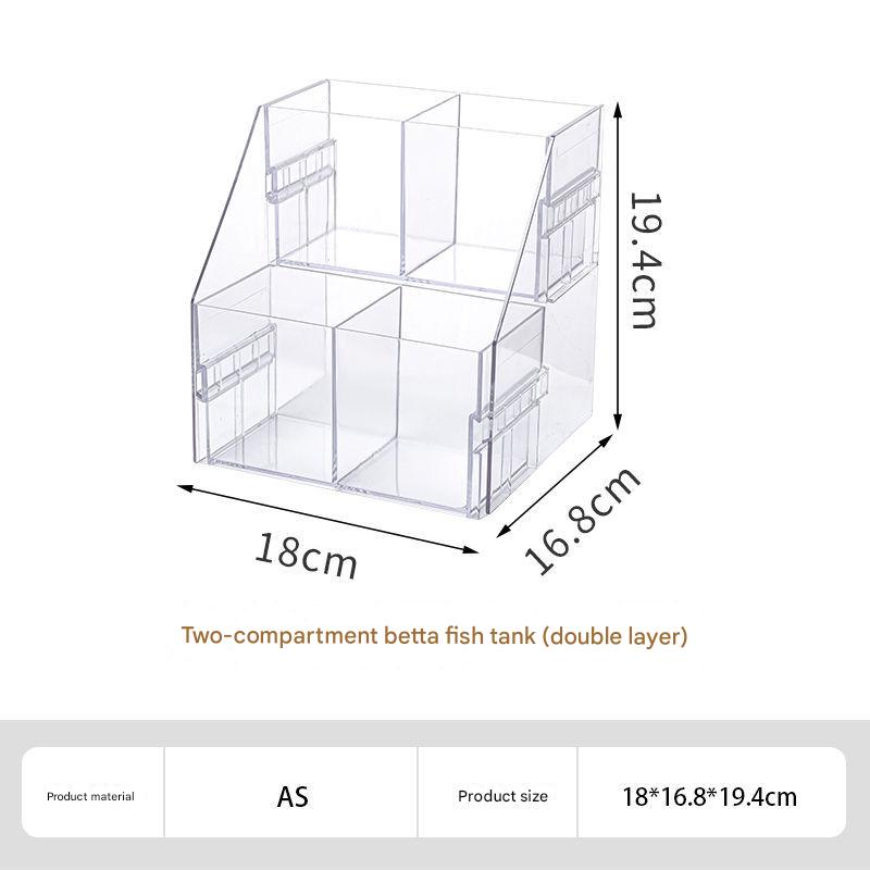 Acuario de pez luchador de doble capa y doble rejilla.