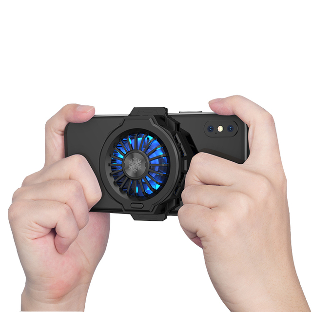 Flexible Semiconductor Mobile Phone Cooling Fan Magnetic Mount Wireless Charging RGB Lighting Powerful Cooling for Gaming Live