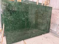 Dalles de marbre vert verde poli pour revêtement mural de maison, dessus de banc d'hôtel, carreaux de sol et escaliers de maison