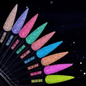 Nagels tudio DIY Flash ing Glitter Nagellack Gel Lack Reflective Diamond Disco Gel Polish einweichen