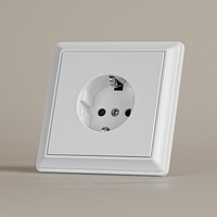 Interruptor de Pared Doble Moderno Blanco de 10A 220V Estándar Europeo, Placa de PC, Interruptor Eléctrico de Una/Dos Vías para el Hogar