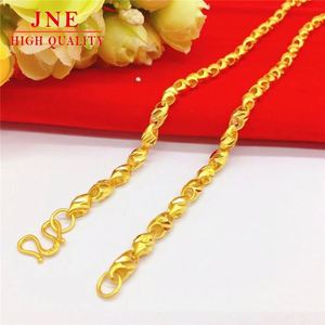 Collier de graines de melon pour hommes plaqué or 5N <span class=keywords><strong>Carven</strong></span> Design Olive Collier pour hommes Alluvial Gold Jewelry Wholesale Factory Direct Sales - Product Image 2