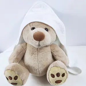 HONGCH – serviette de bain à capuche en coton et bambou pour nouveau-né, douce et épaisse, de haute qualité