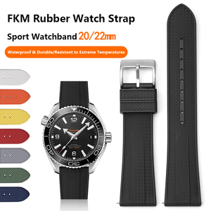 สายนาฬิกายาง FKM ขนาด 20 มม. 22 มม. สำหรับ Seiko และ <span class=keywords><strong>Longines</strong></span> Classic พร้อมโลโก้สั่งทำพิเศษ - Product Image 2