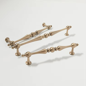 Solid Brass Cabinet Handle Drawer Pull Antique Brass <strong>Knob</strong> French Style Wardrobe Handle Furniture Hardware - Product Image 3
