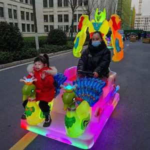 Coche eléctrico de juguete para niños, juguete comercial con batería, parachoques