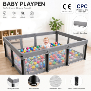 <span class=keywords><strong>Corral</strong></span> de juegos plegable <span class=keywords><strong>para</strong></span> bebé, 127x127cm, tamaño pequeño <span class=keywords><strong>para</strong></span> uso doméstico - Product Image 1