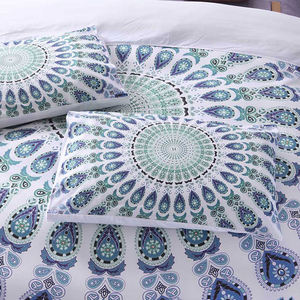 Özel % 100% Polyester türkiye tek % nevresim takımı Modern baskılı desen 24 saat çevrimiçi beyaz yeşil ve tek renk - Product Image 3