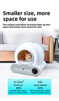 Usine OEM ODM 2025 Nouvelle conception Wi-Fi intégré Contrôle des odeurs Auto-nettoyage Surveillance intelligente 10 kg 65 L Bac à litière en plastique