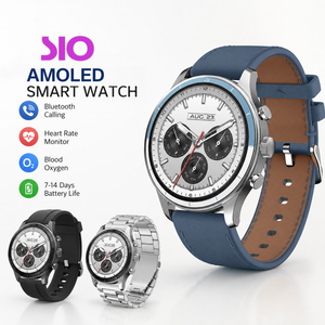 สมาร์ทวอทช์ทรงกลม AMOLED 466x466 ตัวเรือนอะลูมิเนียมอัลลอยด์ รองรับการโทร วัดอัตราการเต้นของหัวใจ ตรวจจับการนอนหลับ ใช้งานร่วมกับ IOS ขายส่ง - Product Image 5