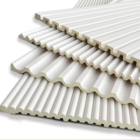 Les lignes d'ondulation de l'eau de mur de fond de TV de panneau de grille de PVC peuvent être peintes