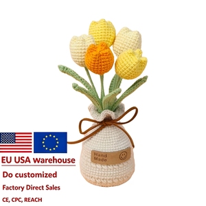 <span class=keywords><strong>Flores</strong></span> de Ganchillo, Plantas en Maceta, <span class=keywords><strong>Flores</strong></span> Artificiales de Ganchillo, <span class=keywords><strong>Tulipanes</strong></span>, Día de San Valentín, Día de la Madre, Decoración para el Hogar y la Oficina - Product Image 1