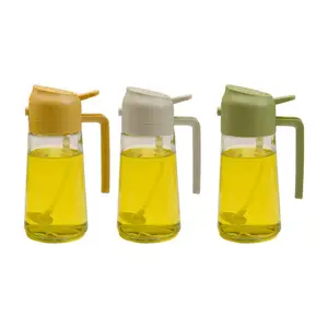 17oz 2-in-1 mutfak yemeklik yağ dağıtıcı ve sprey şişe 500ml Pourer pişirme ve barbekü için zeytinyağı ve diğer malzemeler için