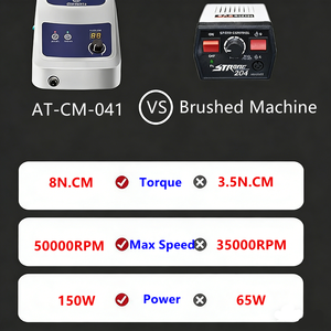 Micromoteur dentaire 150W sans balais 50000 tr/min, lime à ongles électrique, polisseuse pour prothèses dentaires, pédicure, podologie, machine à ongles professionnelle - Product Image 2