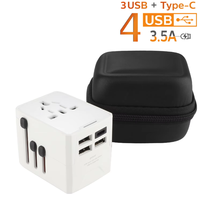 Adaptateur de voyage multifonctionnel pour le commerce électronique transfrontalier, convertisseur de prise universel mondial tout-en-un, prise EU/US HHT520