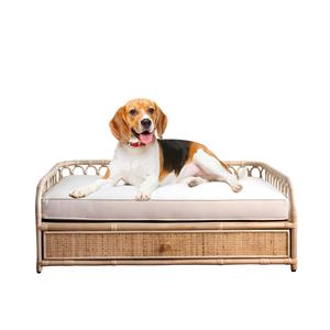 Cama para mascotas de ratán Natural con patrón sólido hecho a mano de alta calidad, sostenible y ecológica, fabricada en la fábrica de Vietnam - Product Image 1